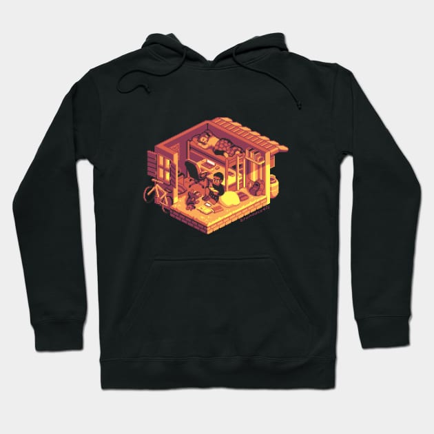 isometric room II Hoodie by brunopixels